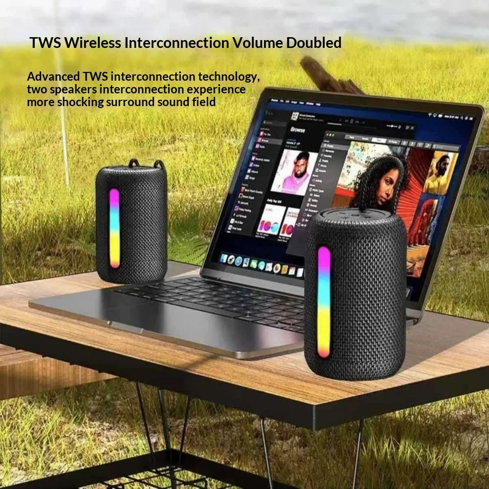 Retro Metal Mini Bluetooth Speaker Vintage Wireless Heavy Bass Stereo Sound Support AUX TF Card Portable Handheld Outdoor Gift A