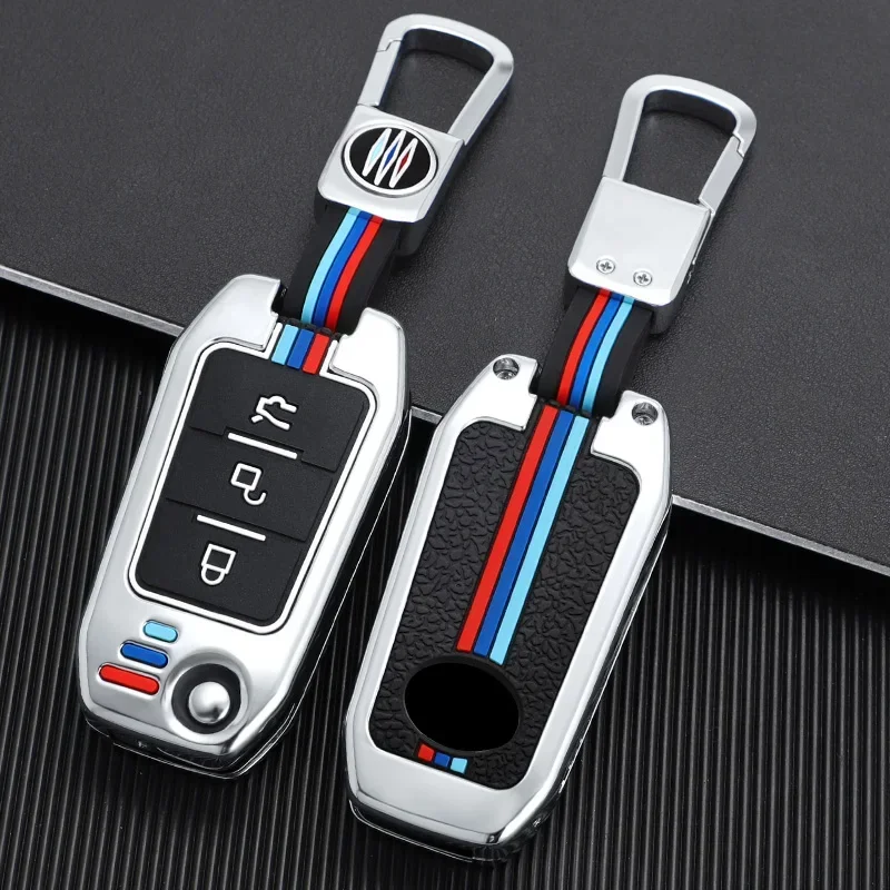 

Car Key Shell Metal Case For BAIC Shenbao D50 X55 X65 Citroe Allroad Zinc Alloy Car Key Bags Covers