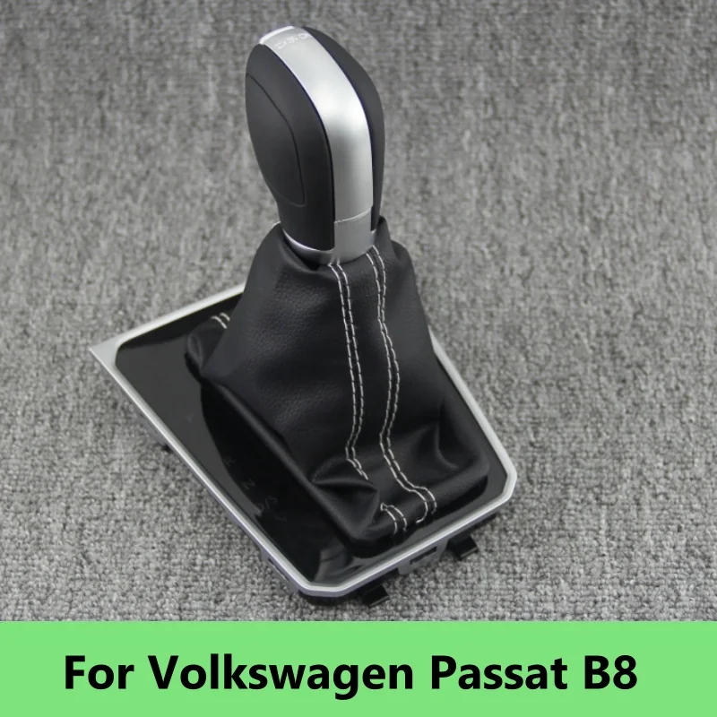 Automatic LHD For Volkswagen Passat B8 DSG Gear Shift Knob Gaiter Boot Center Console Shift Bezel Auto Trans Shift Cover Plate