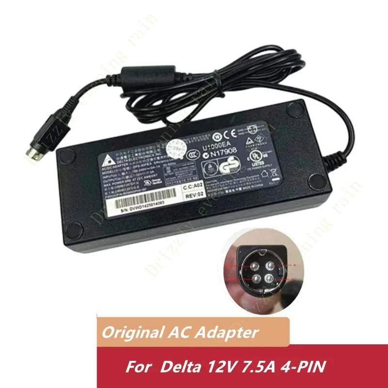 Genuine FOR Delta DPS-90FB A 12V 7.5A 90W 4PIN ADP-96W AC Adapter Power Supply