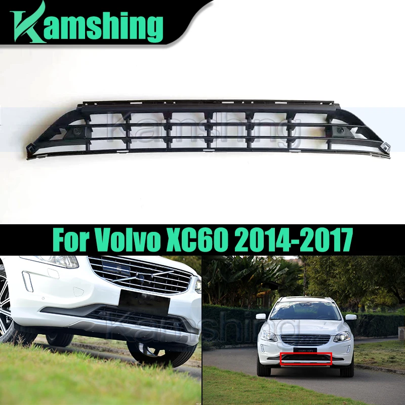 

Нижняя решетка переднего бампера, маска радиатора, решетка радиатора для Volvo XC60 2014-2017, гоночные решетки, центральные сетчатые вставки
