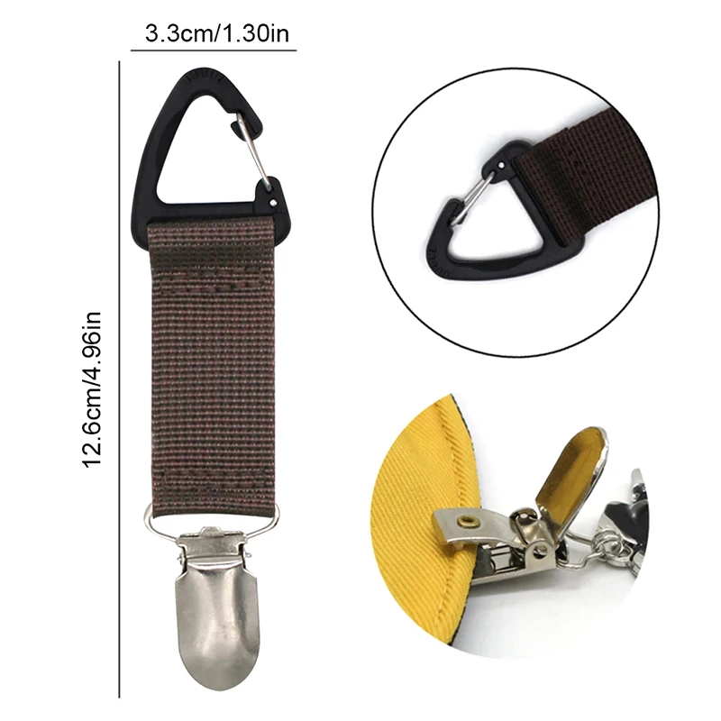 Backpack Clips Universal Portable Hat Keeper Clip Canvas Lightweight Storage Accessories Travel Outdoor Practical Gadgets