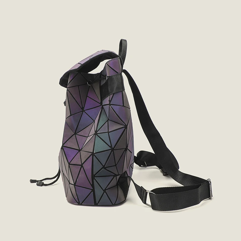 JIOMAY mochila de moda con personalidad para mujer, bolso de lujo de diseñador, gran capacidad, mochila geométrica, mochila de viaje con textura de alta gama