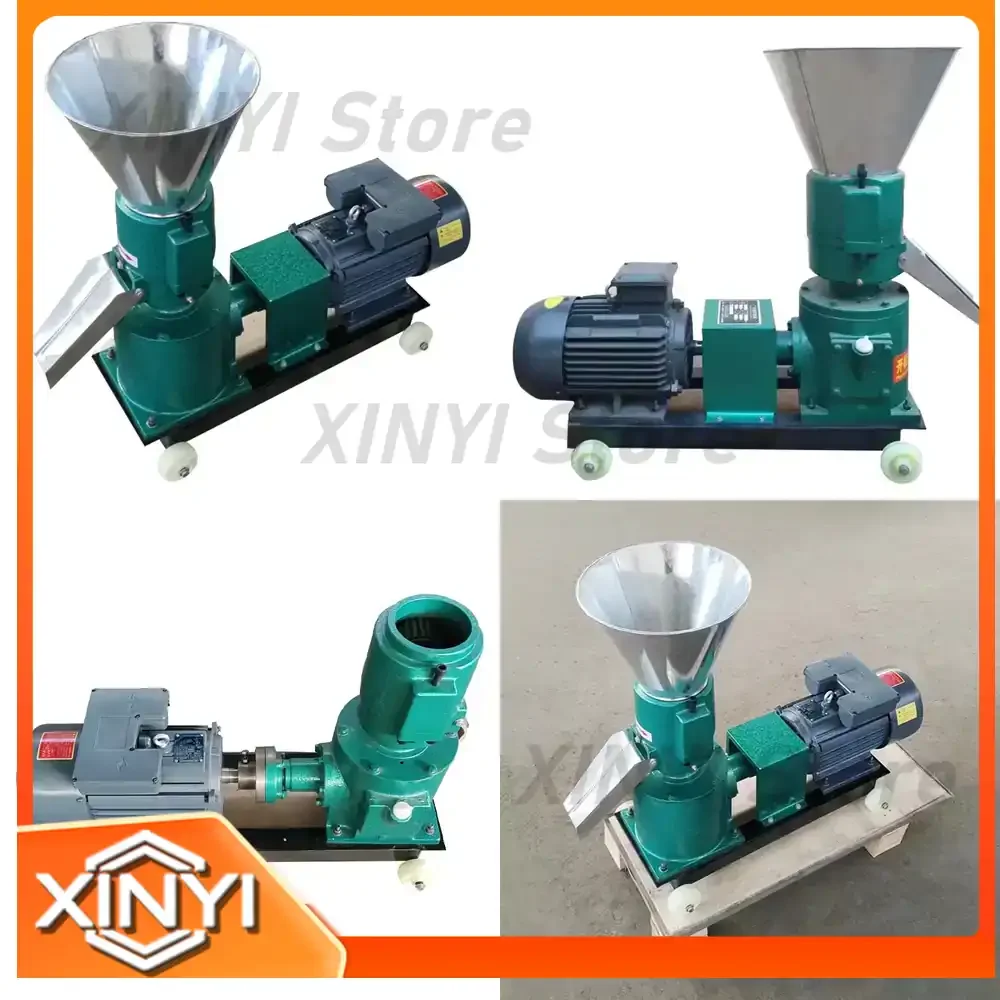 HHD Automatic Animal Feed Pelletizer Machine for Farm Poultry Cattle Sheep Goat Livestock Feed Production Low Cost Pellet