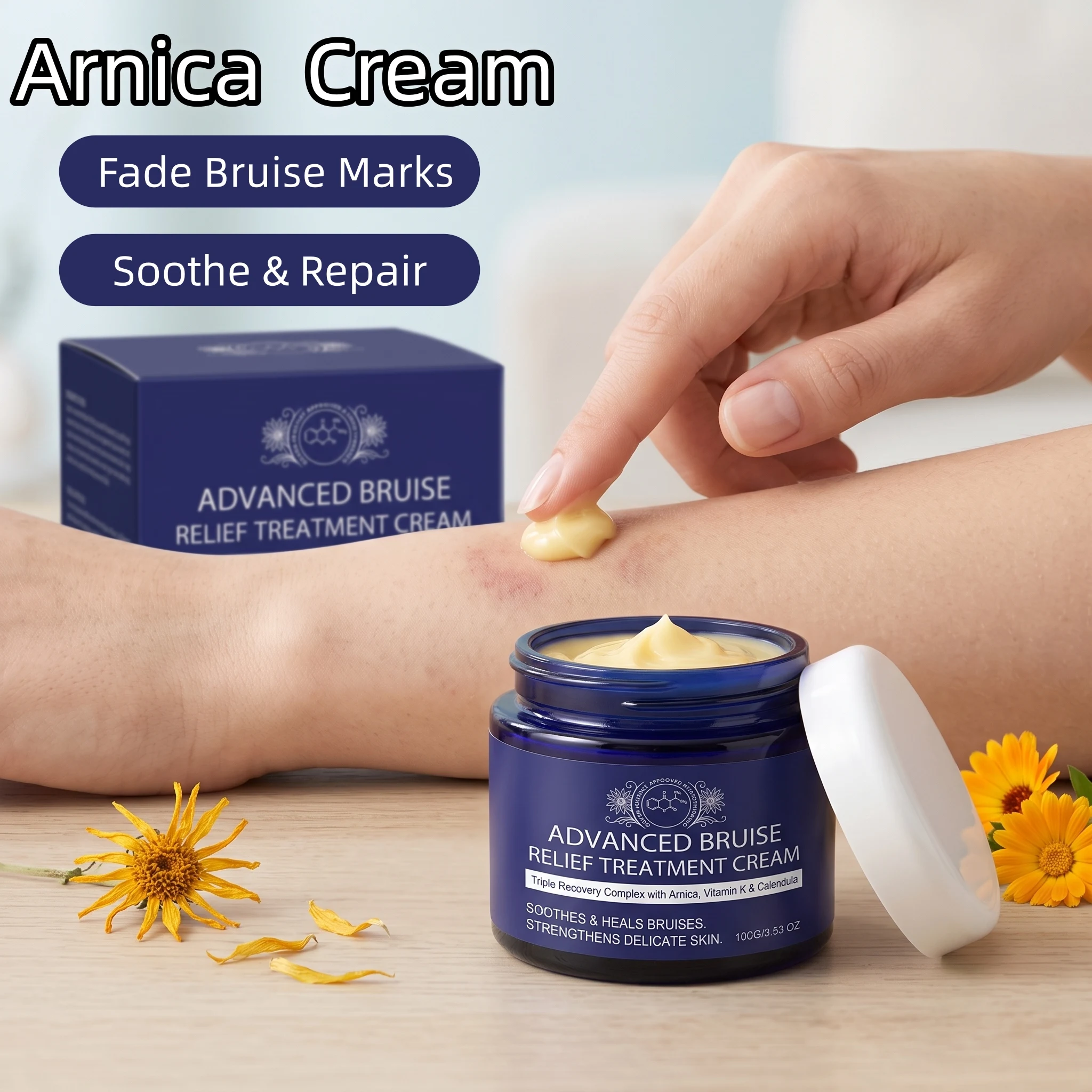 Arnica Bruise Cream Repair Skin Bruise Soothe Pains Reduce Swelling Fade Bruise Marks Relieve Muscle Soreness Body Relief Cream
