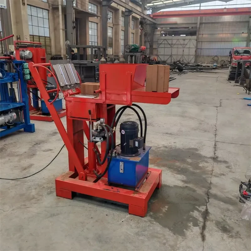Hydraulic clay brick making machine for paving and hollow block production, interlocking brick making machine with electric