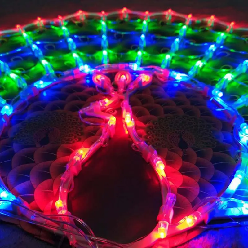 LED Decoration Light Peacock Love Five-pointed Star Atmosphere Lamp For Room Christmas Wedding Party Colorful Decorative Lights