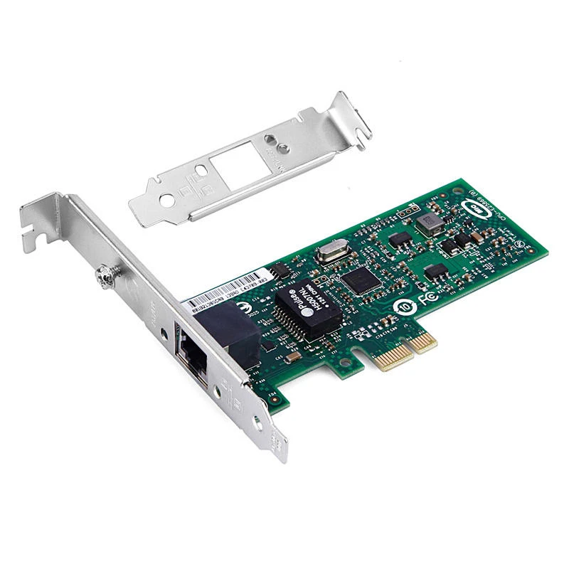 RJ-45 Adaptor LAN PCIE Ke Permainan Ethernet Gigabit PCI-E Kartu Jaringan PCI Express Aksesori Komputer Intel 81574L Tanpa Disk untuk PC