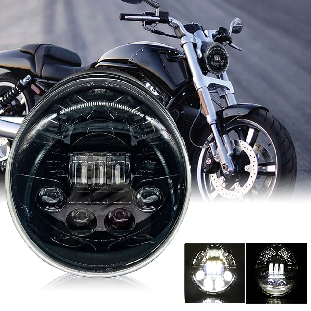 LED Headlight With High Low Beam Lamp Motorcycle Headlamp V-ROD DRL For Harley Davidson VROD V-Rod VRSC VRSCA VRSCDX VRSCR