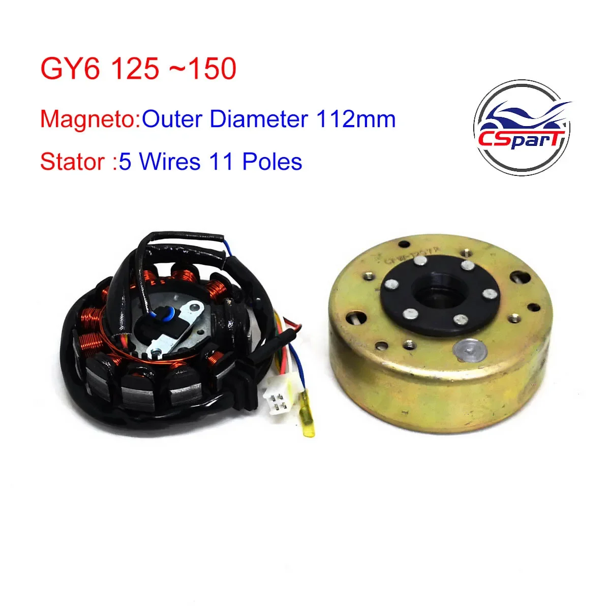 Magneto Rotor Flywheel 11 Pole GY6 125CC 150CC Taotao SunL Kazuma Dirt Pit Bike ATV Quad Scooter Part