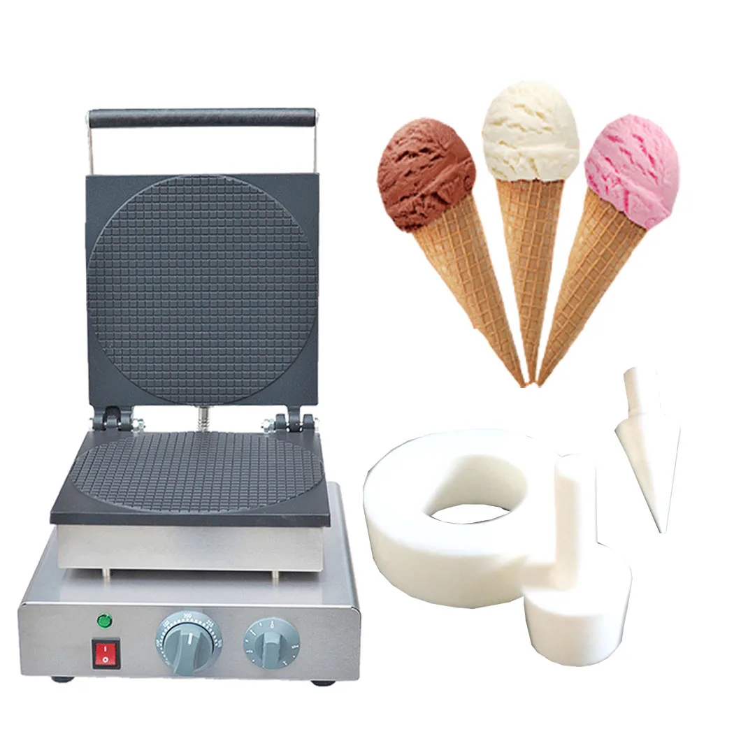 

Stainless Steel Double head Ice cream cone making machine ice cream maker electric waffle cone baker oven Crispy Egg Roll Baking