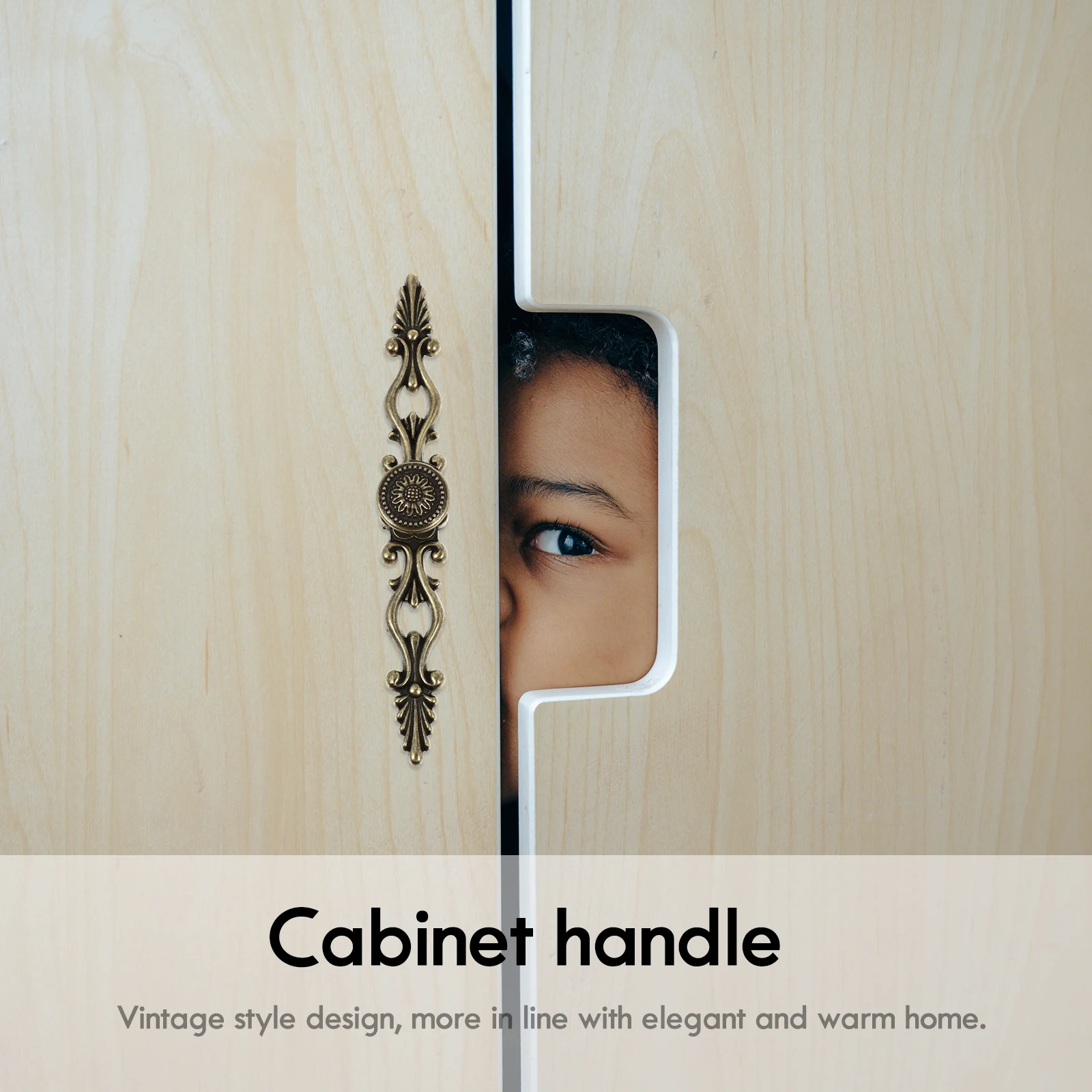 

Elegant Zinc Alloy Drawer Pulls Vintage Cabinet Wardrobe Handles Durable Retro Style Suitable Closet Bookcase Kitchen Cupboard