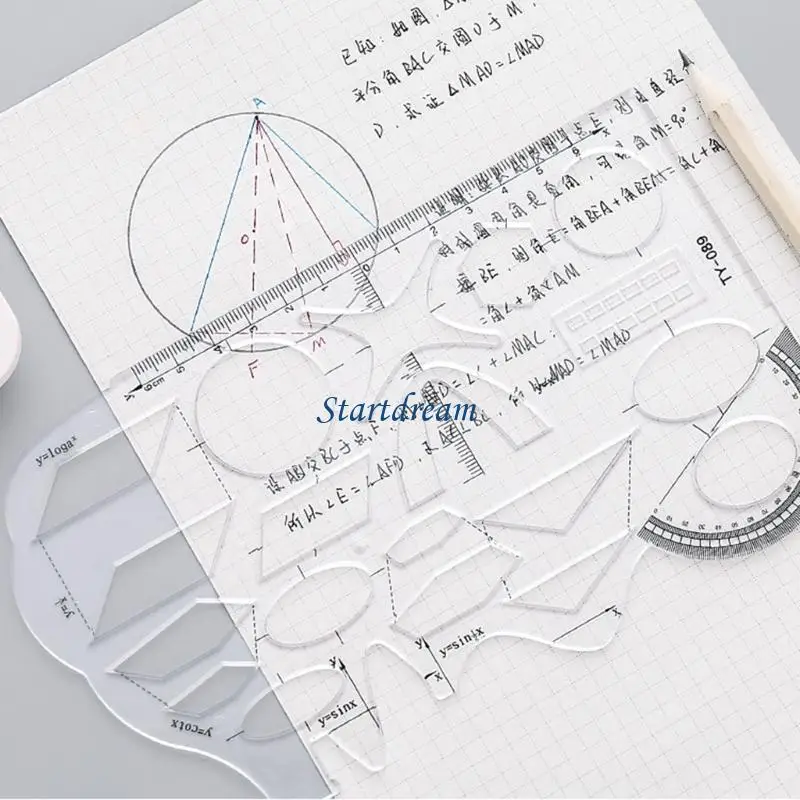 Geometry Ruler Architectural Templates Drawing Template Template Drafting Ruler K92C