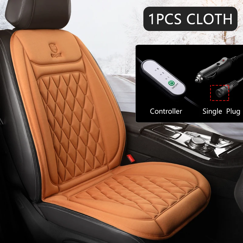 12V Beheizte Auto Sitzkissen Tuch/Flanell Auto Sitz Heizung Winter Wärmer Sitz Heizung Auto Zubehör Heizung Pads set Universal sitzheizung auto – Detail 16