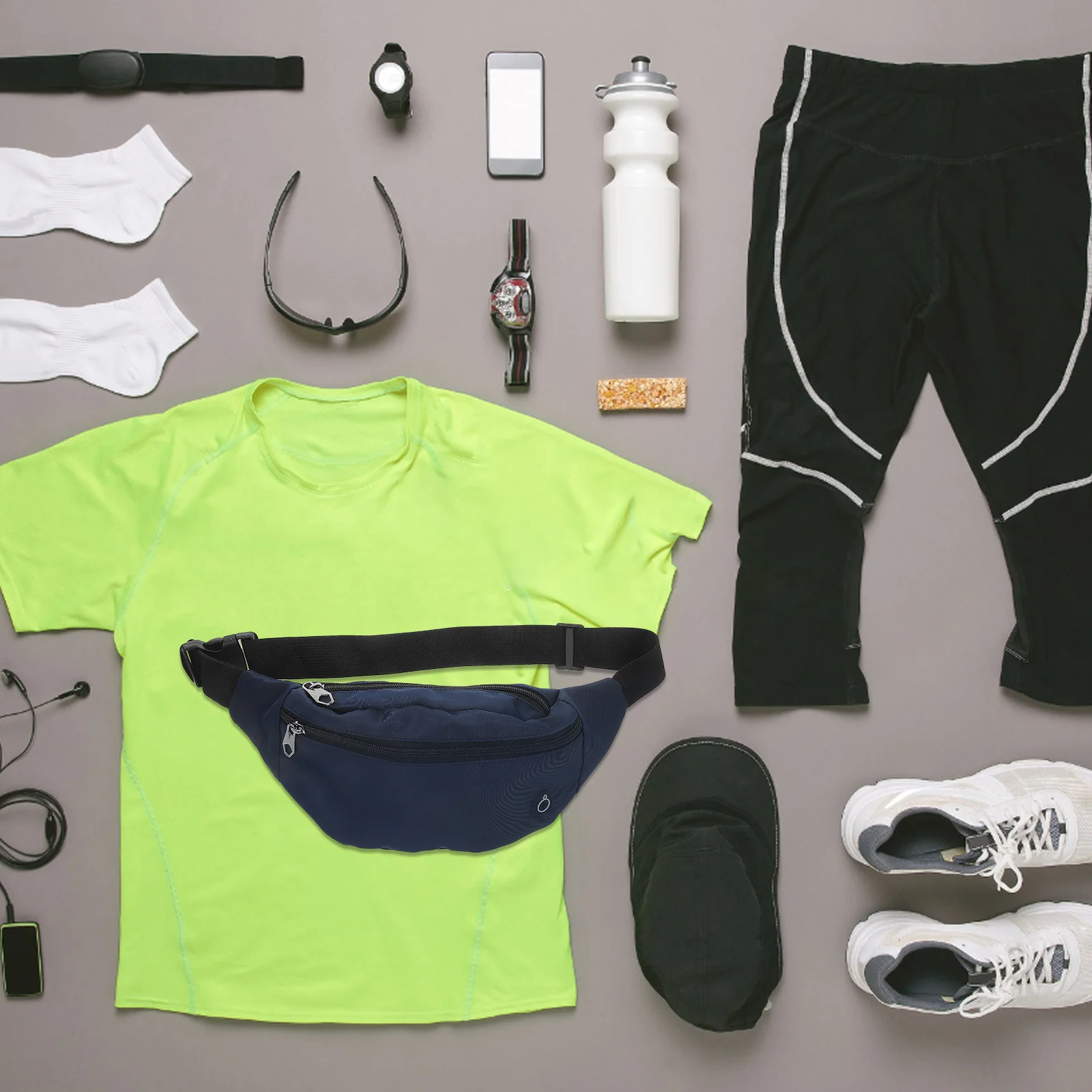 Running Waist Pack Lightweight Nylon Adjustable Belt Bag for Hiking Workout Travel Outdoor Sports Fanny Pack for Men Women