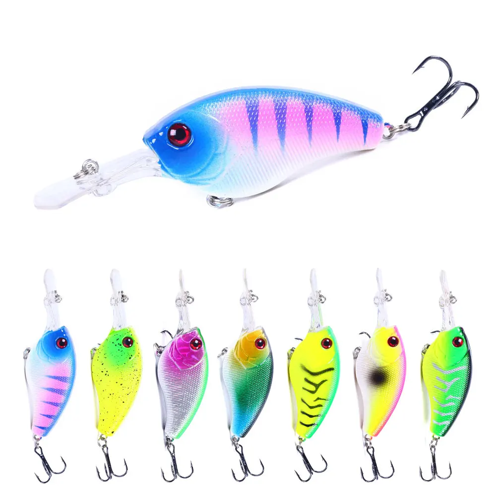 HENGJIA Big Square Bill Bass Crankbait Fishing Lure 9CM-11.8g Lifelike Crank Wobblers With 6# Hooks peche Isca Artificial