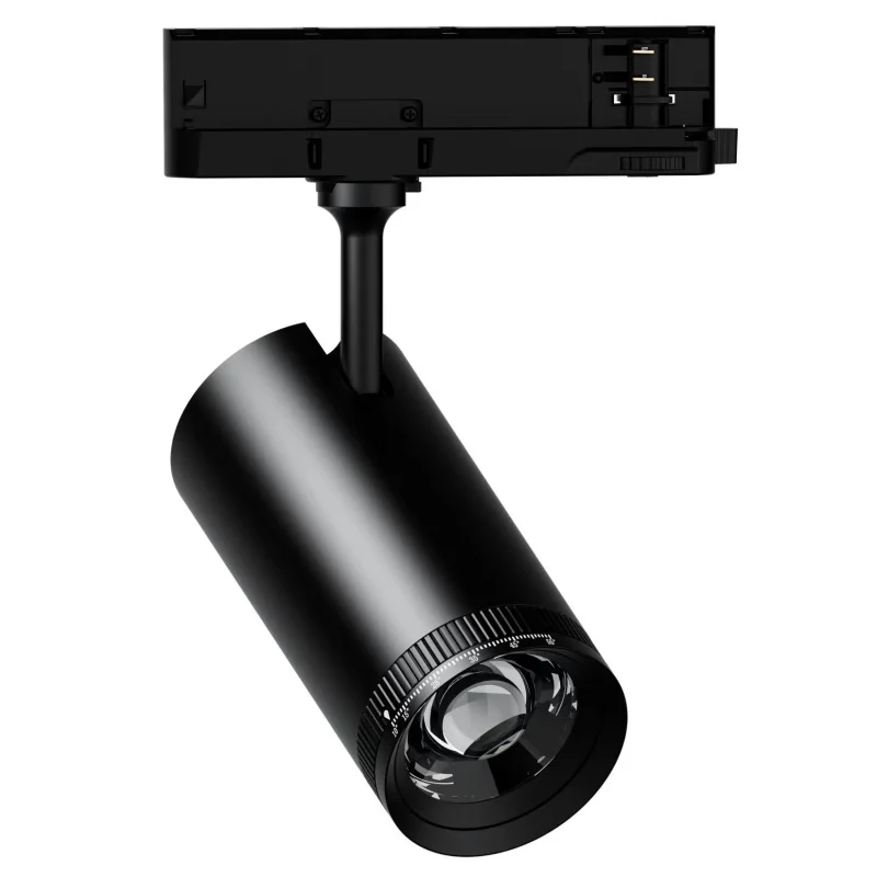 

Focusing track/surface mounted spotlight with free rotation and adjustable aperture, museum art focused spotlight