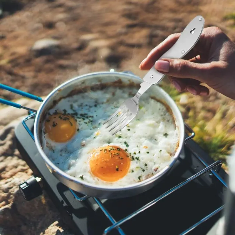 4 in1 Foldable Camping Utensil Set Multi-Functional Knife Fork Spoon Bottle Opener for Outdoor Survival Sports Camping Hiking view 6