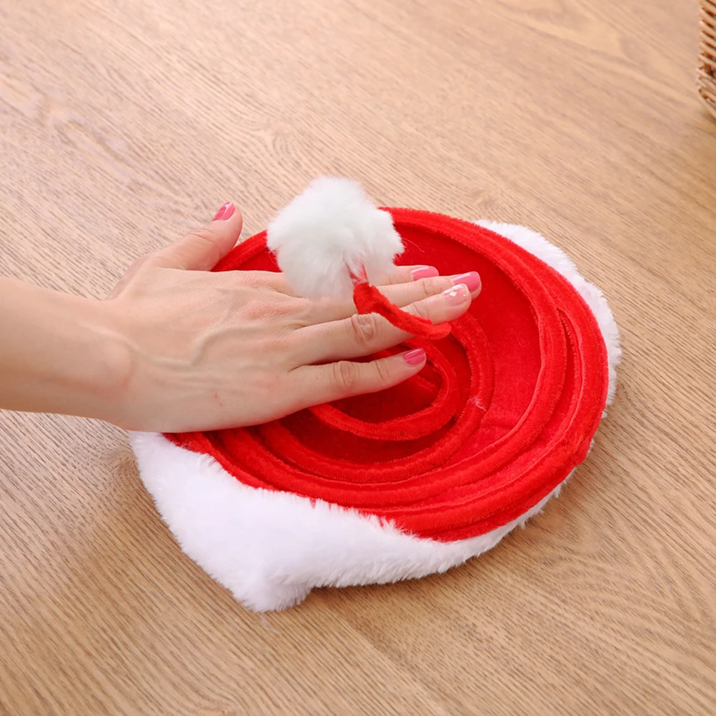 

Christmas Party Santa Hat Red Spiral Coiled Design One Size Fits Most Xmas Favors Photo Props Decorative Headwear