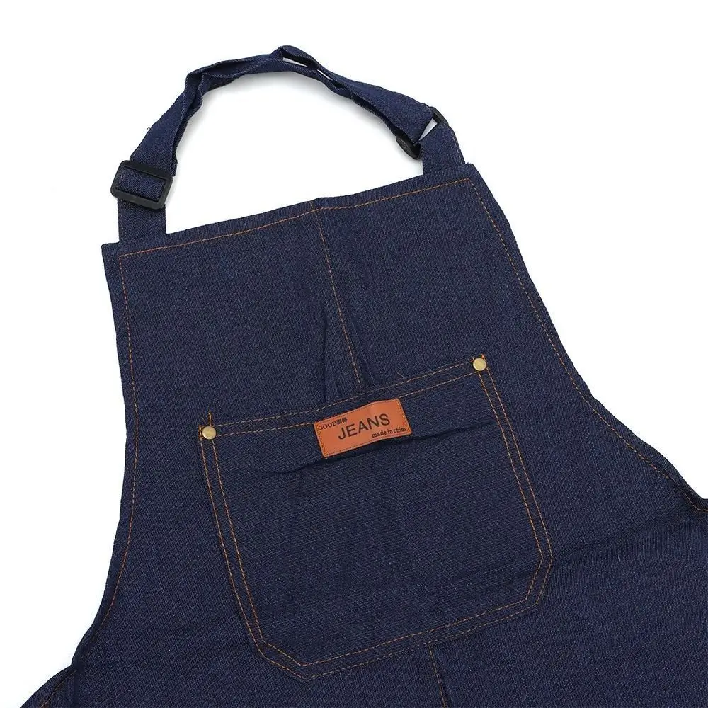 Denim Split Leg Pottery Apron Adjustable Pocket Ceramic Sculpture Overalls Anti-fouling Mud-retaining Potters Work Apron