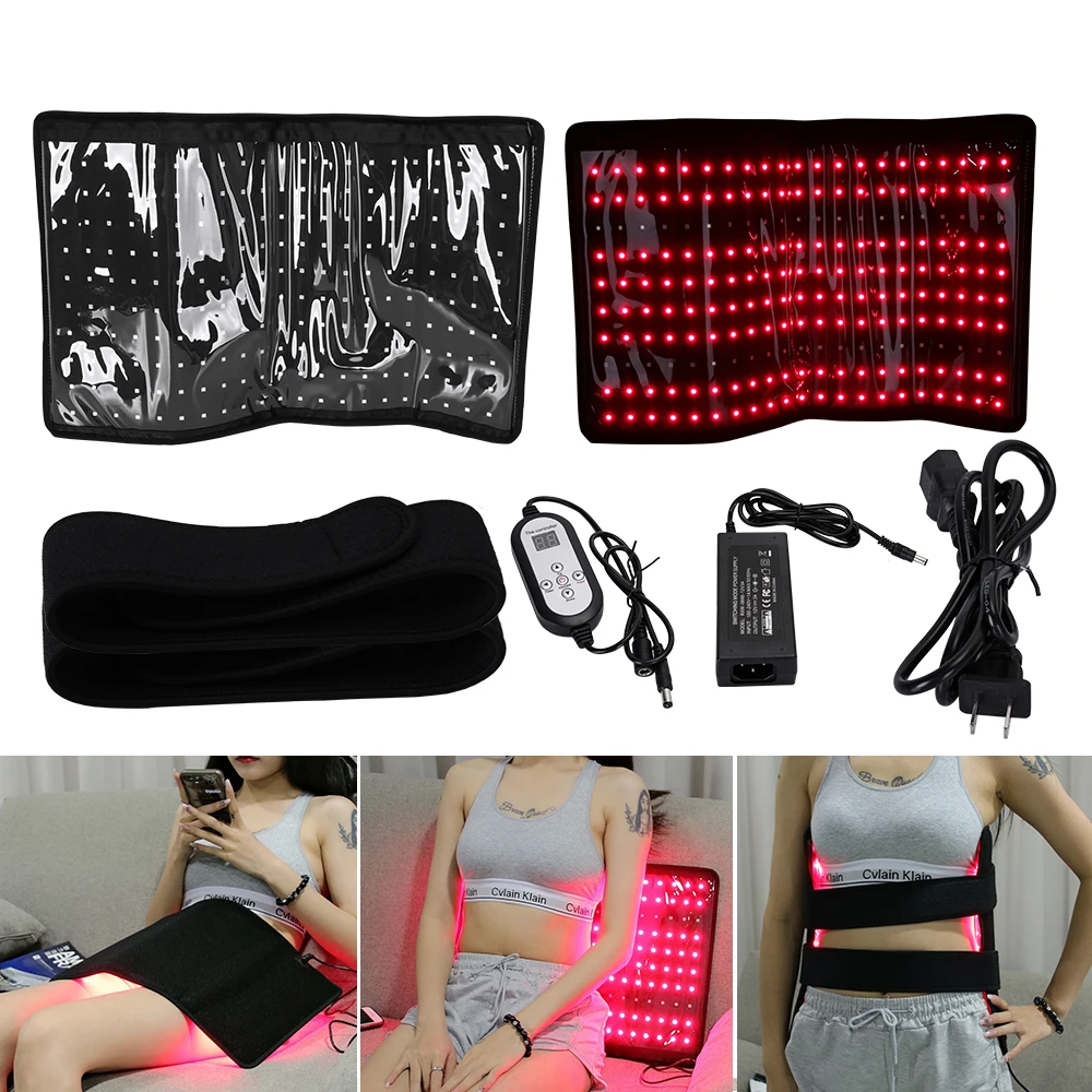 660nm 850nm Red Light Therapy Belt, LED Infr ared Light Device for Neck Shoulder Muscle Relaxation