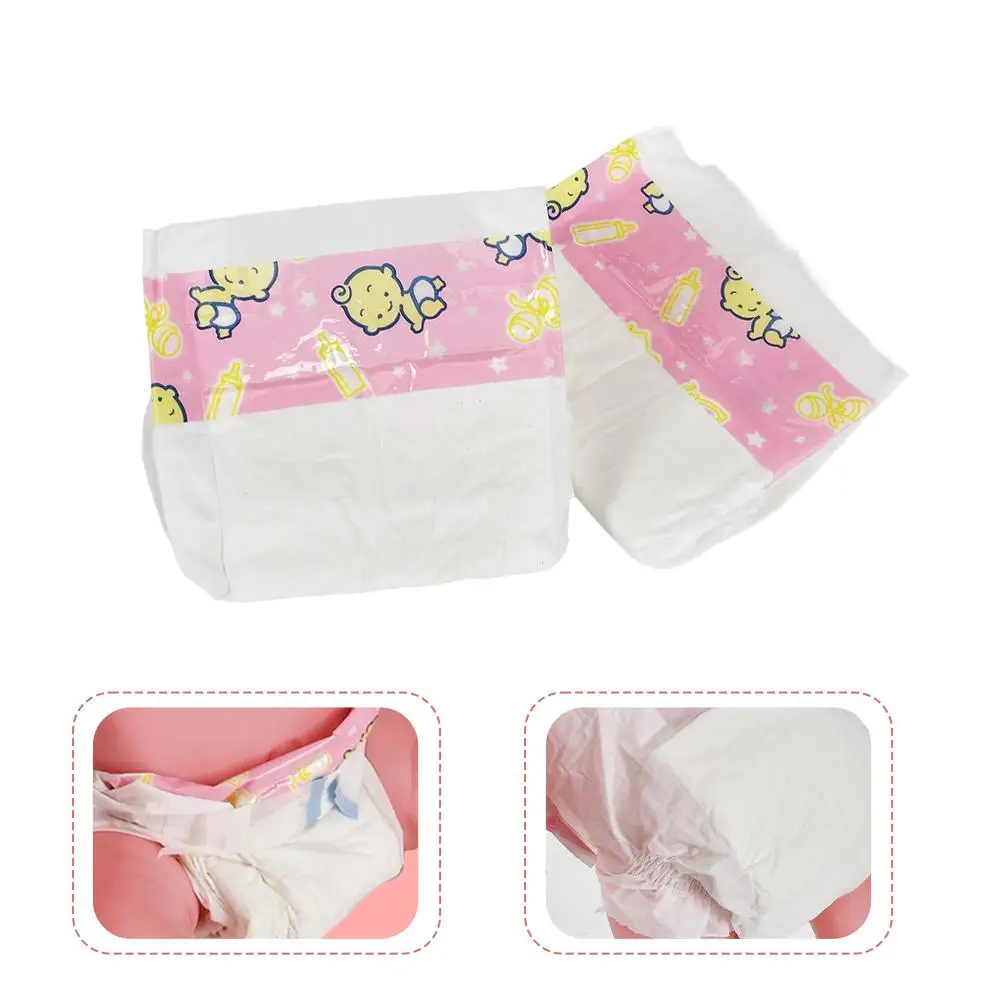 Baby-Puppen-Windeln, 10 Stück, Nachfüllpackung für Reborn-Puppen-Windeln, Wiederverwendbares Zubehör für Babypuppen, Neugeborenen-Windeln – Detail 10