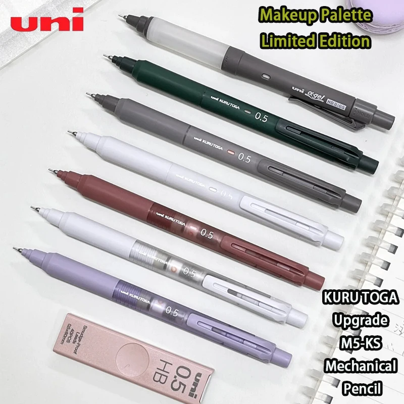 

New Uni M5-KS Mechanical Pencil KURU TOGA Upgrade 40-Gear Auto-Rotation Lead Comfortable Grip Makeup Palette Japanese Stationery