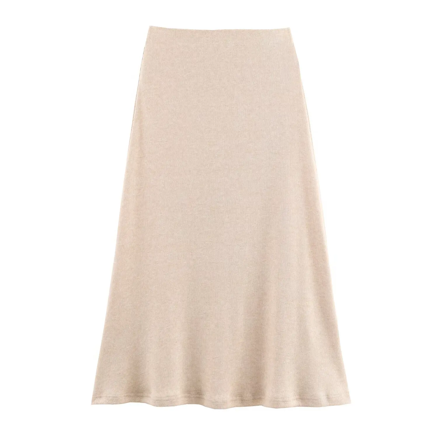 Nieuwe dameskleding 2025, modieuze, veelzijdige, zachte gedrapeerde midi-rok met hoge taille in Europese en Amerikaanse stijl