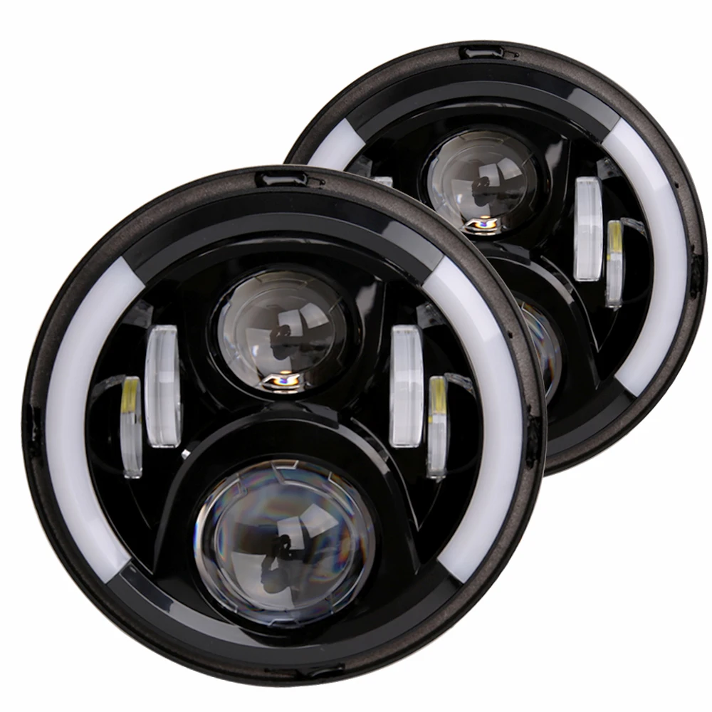 

Фары головного света Автомобильные светодиодные, 7 дюймов, 1 пара, для Lada Niva 4X4 Uaz Hunter Jeep