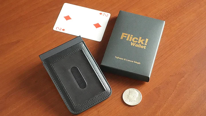 Flick Wallet 2.0 Accessory by Tejinaya Magic Tricks Gimmick Magician Close Up Street Illusions Acessoires Comedy Mentalism