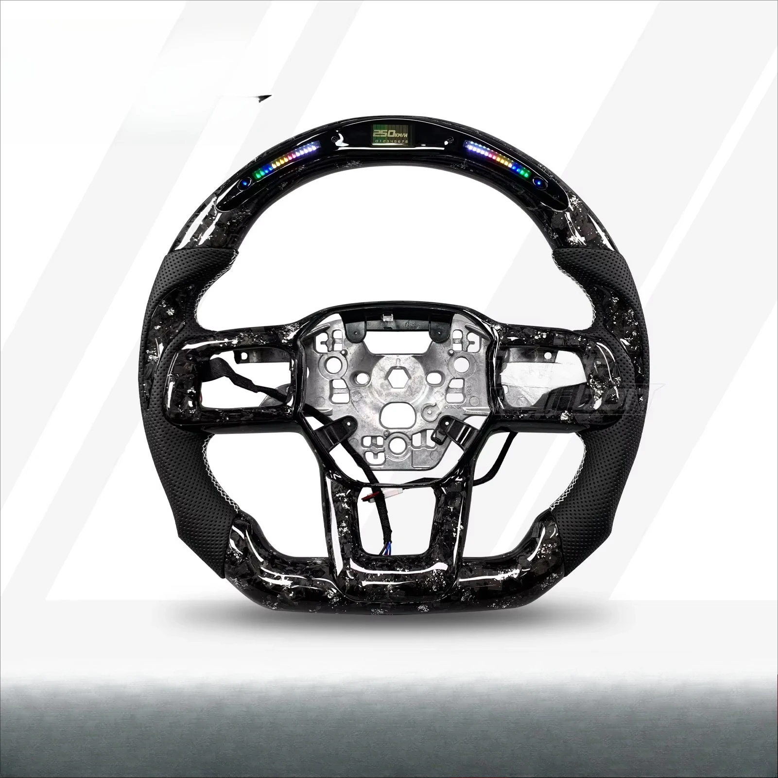 Upgraded Style for 7th-Gen  GT GT500 GTD S650 Custom Forged Carbon Fiber Steering Wheel with LED Display & Heating