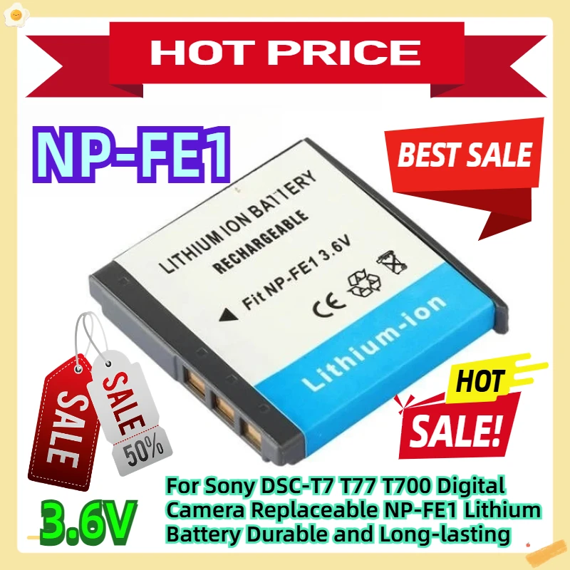 

For Sony DSC-T7 T77 T700 Digital Camera Replaceable NP-FE1 Lithium Battery Durable and Long-lasting
