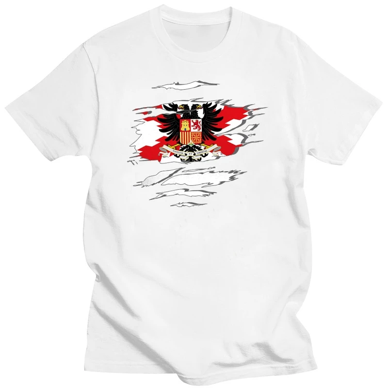 Camiseta Bandera Espa?a Tercios De Flandes Efecto Desgarrado T-Shirt Funny Design Tee Shirt