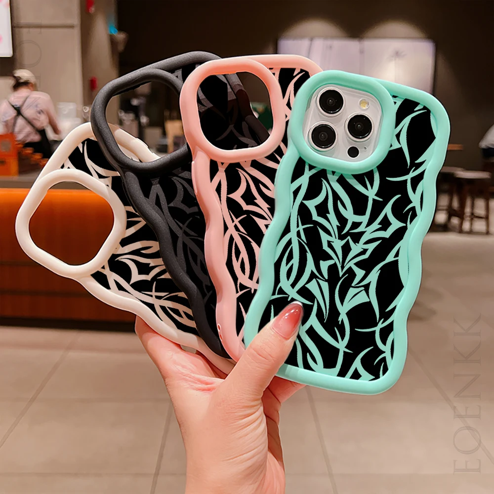 Complex Geometric Pattern Phone Case For iPhone 16 15 Cases iPhone 14 13 12 11 Pro Max XS Max XR X 7 8 Plus Soft Silicone Cover