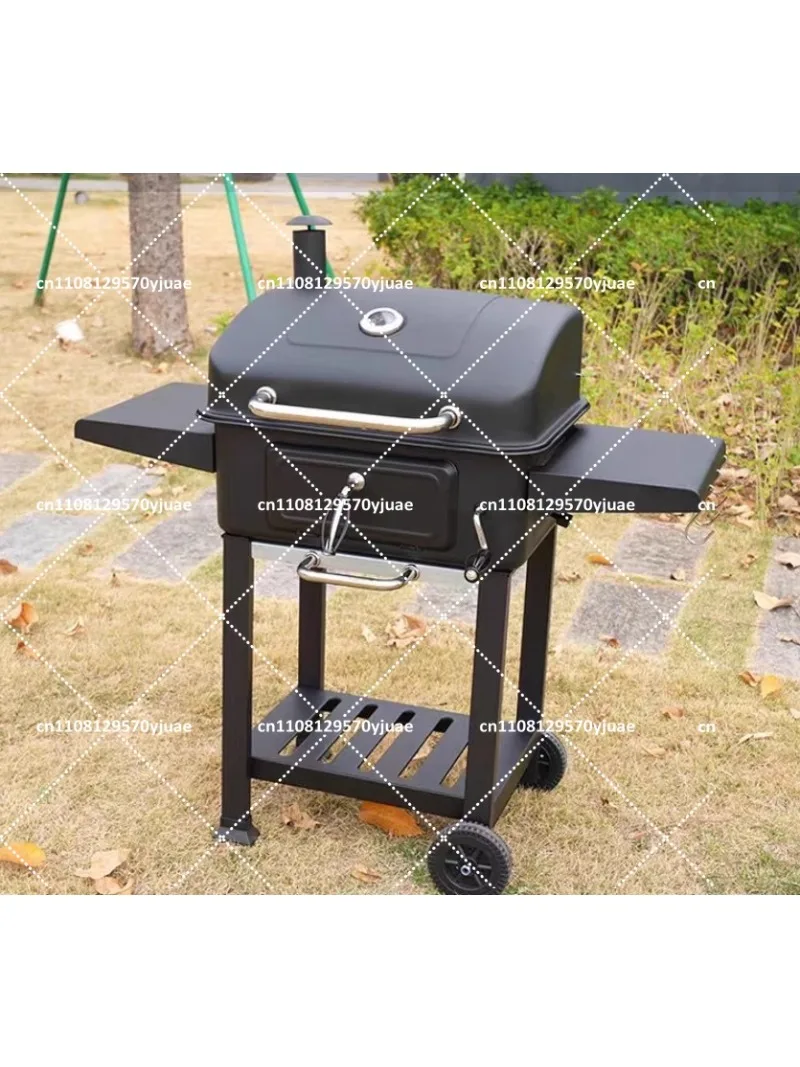 Double Side Table Large Charcoal Fire Grill Smoke Grill Household Camping Outdoor Grill