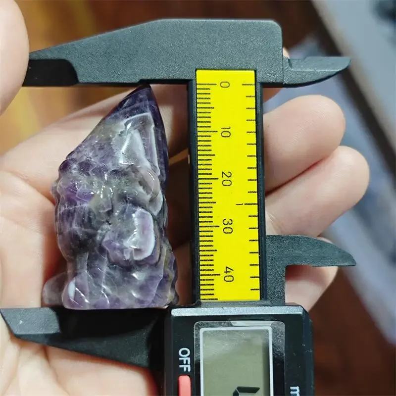 Natural Dream Amethyst Goblin Carving Healing Fengshui Stones Reiki Home Room Decoration Holiday Gift 1PCS