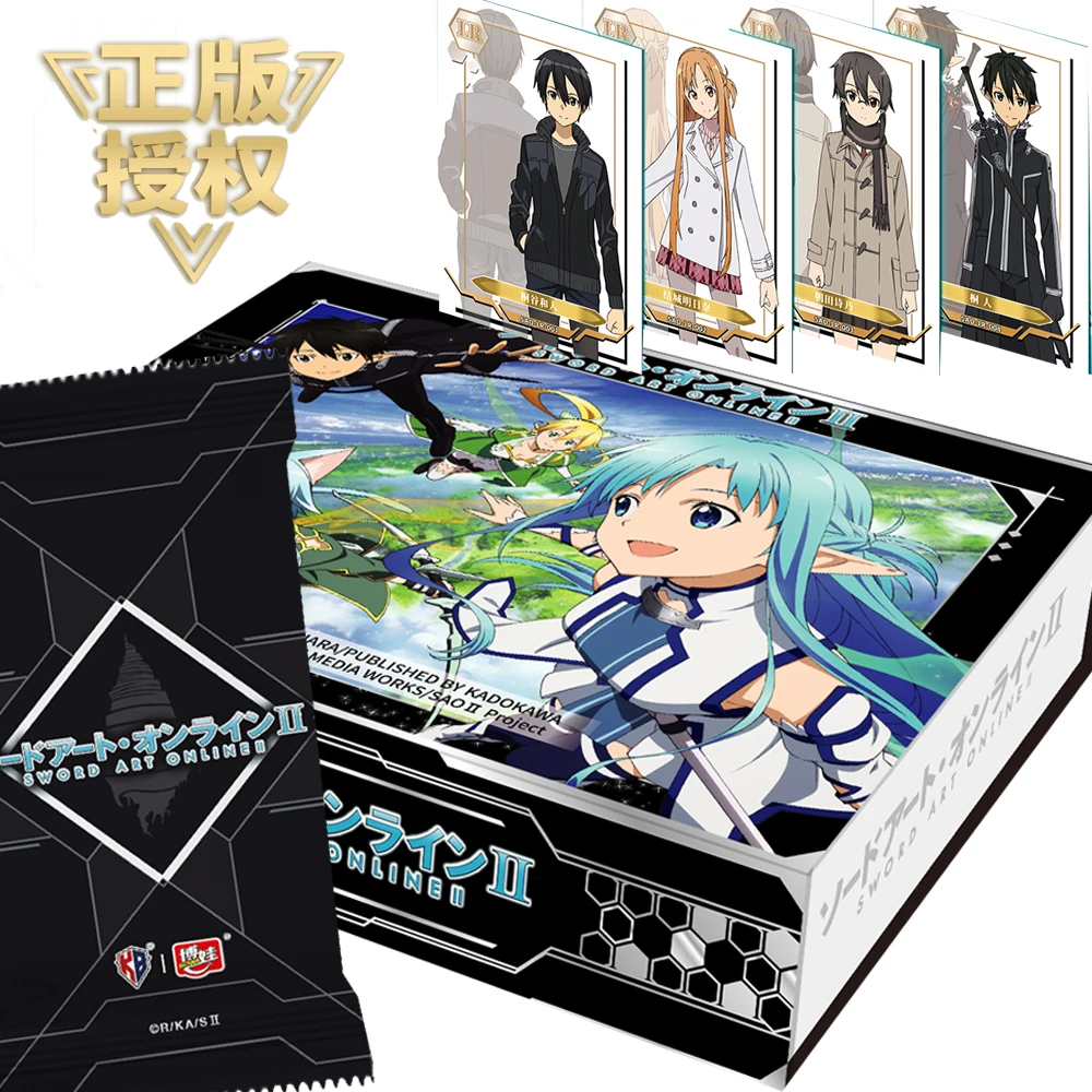 

Original Sword Art Online Collection Cards for Boys Girls Anime Yuuki Asuna Kirigaya Kazuto Character Portrait Special Card Gift