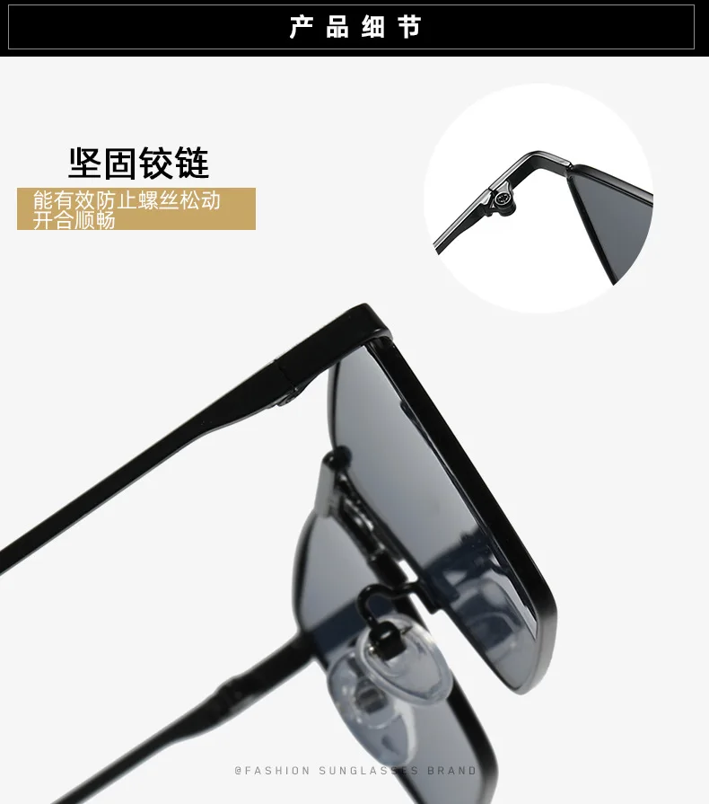 Neue Nischen-Sonnenbrille mit kleinem Rahmen für Männer und Frauen, hochwertiger Steampunk-UV-Schutz, starker Lichtschutz zum Fahren – Detail 4