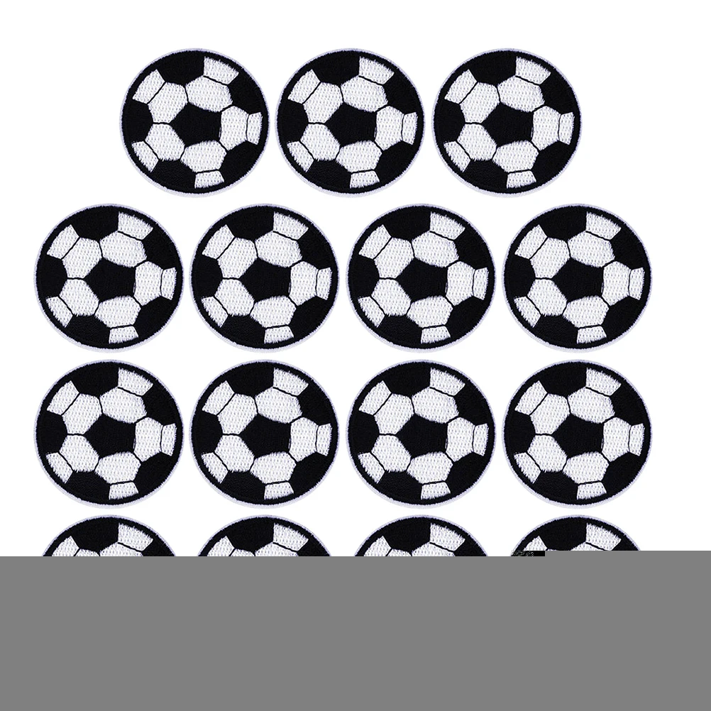 

15 Pcs Soccer Fabric Patches Cartoon Football Iron On Clothes Applique Embroidery Garment Accessories Repair Decorate DIY
