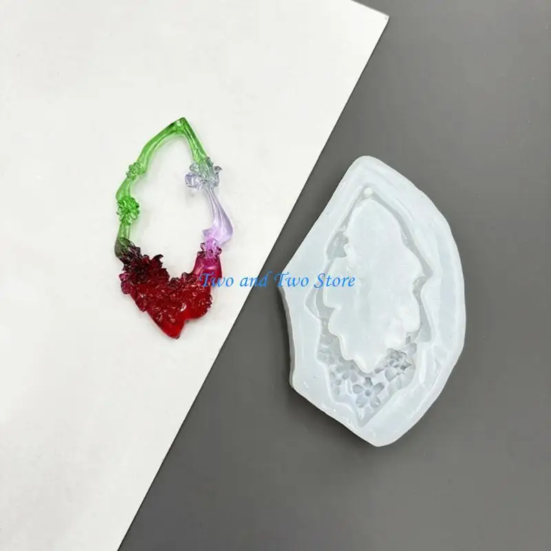 HX6F Artistic Traditional Drop Earring Silicone Mold For Home Crafting