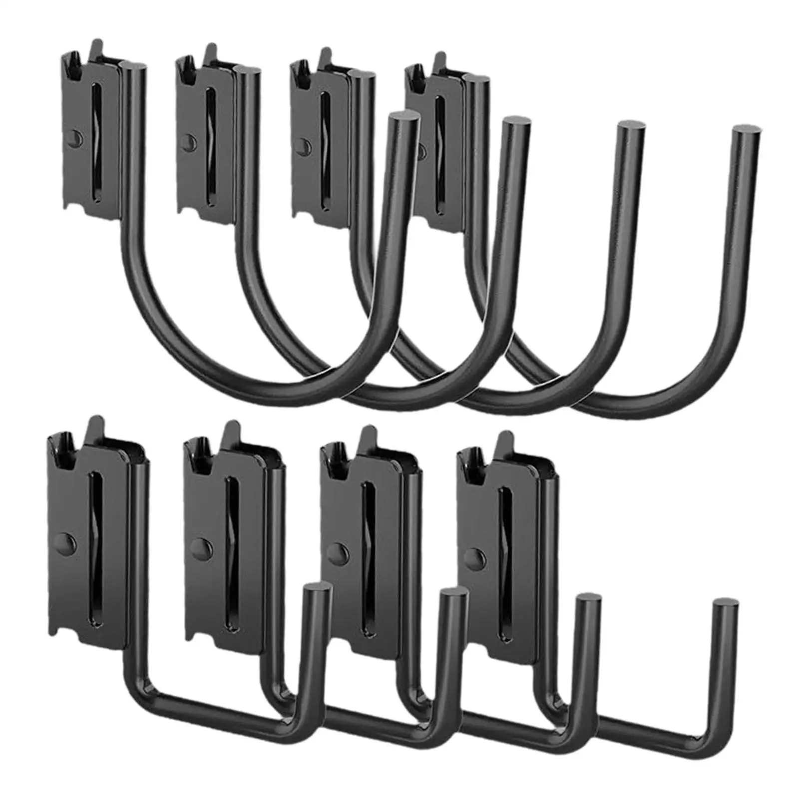 8 Pieces J Hooks Black Professional Replacement High Performance Tie Down Accessories for Box Truck Workshop