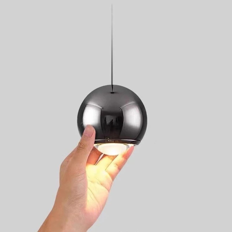 Moderne minimaliste sphère tactile interrupteur pendentif lumières chambre chevet levage réglable petite suspension luminaires