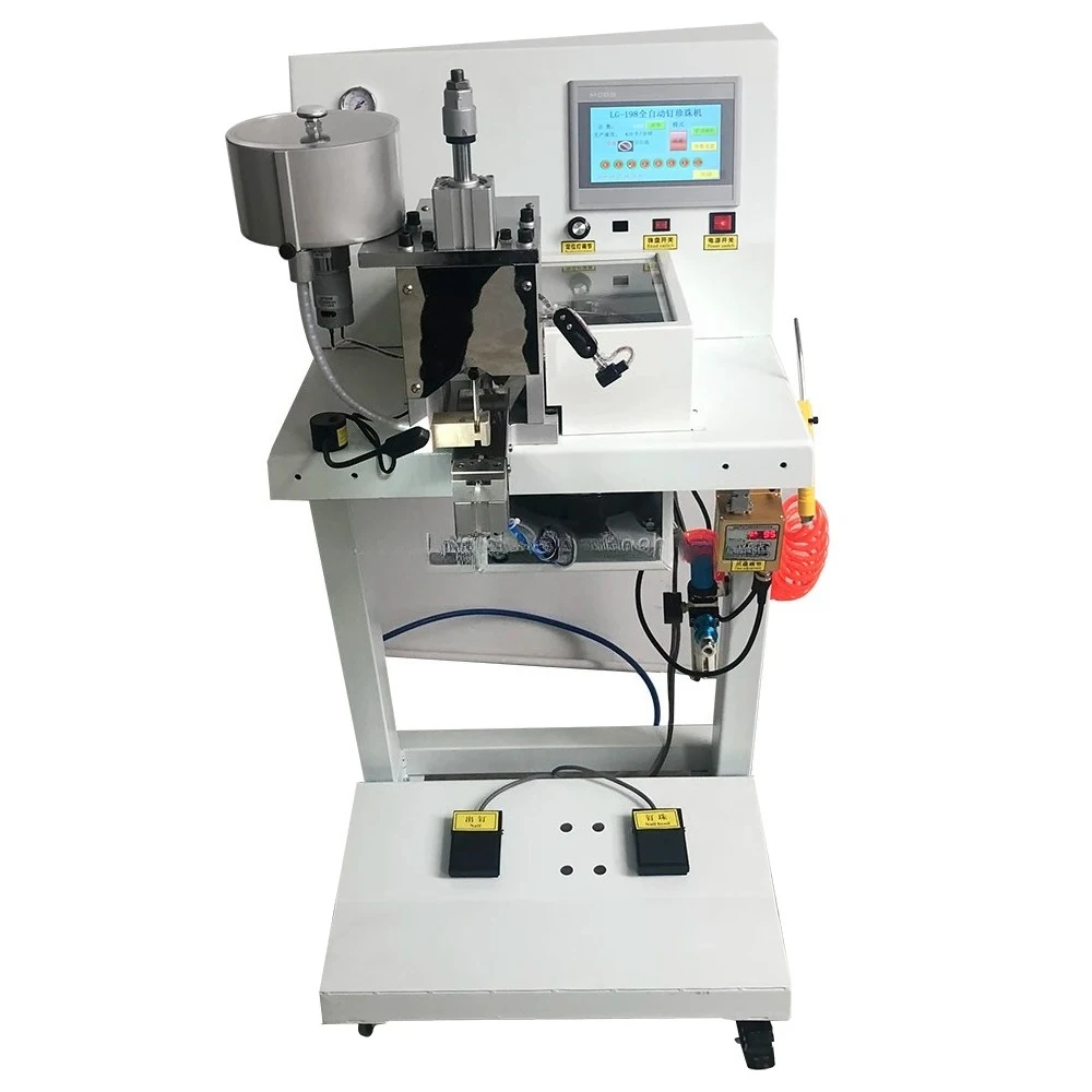 Automatic Rivet Nail Pearl Attaching Punching Machine Beads Fixing Machine for Clothes