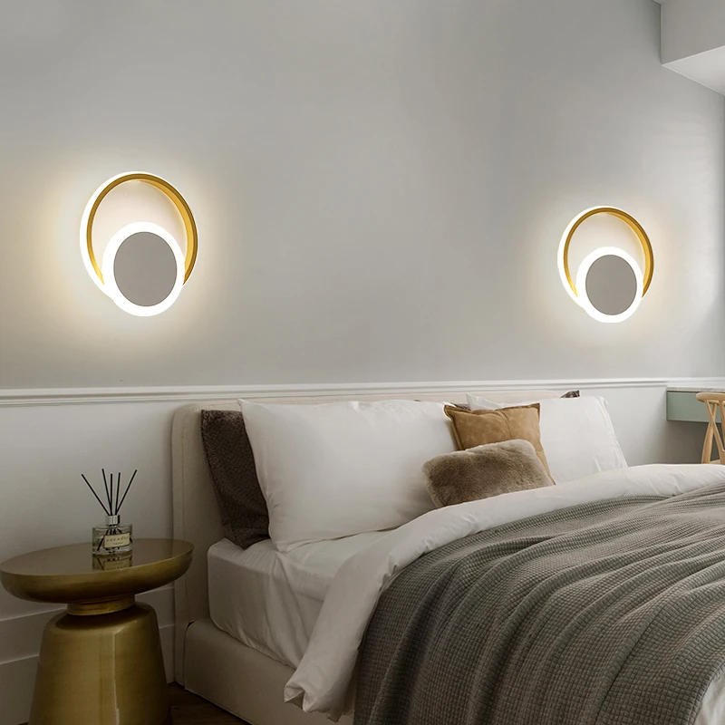 Modern LED Wall Lamp For Bedroom Bedside Living Dining Room Stair Wall Sconce Indoor RC Dimmable Home Decor Light Fixture Luster