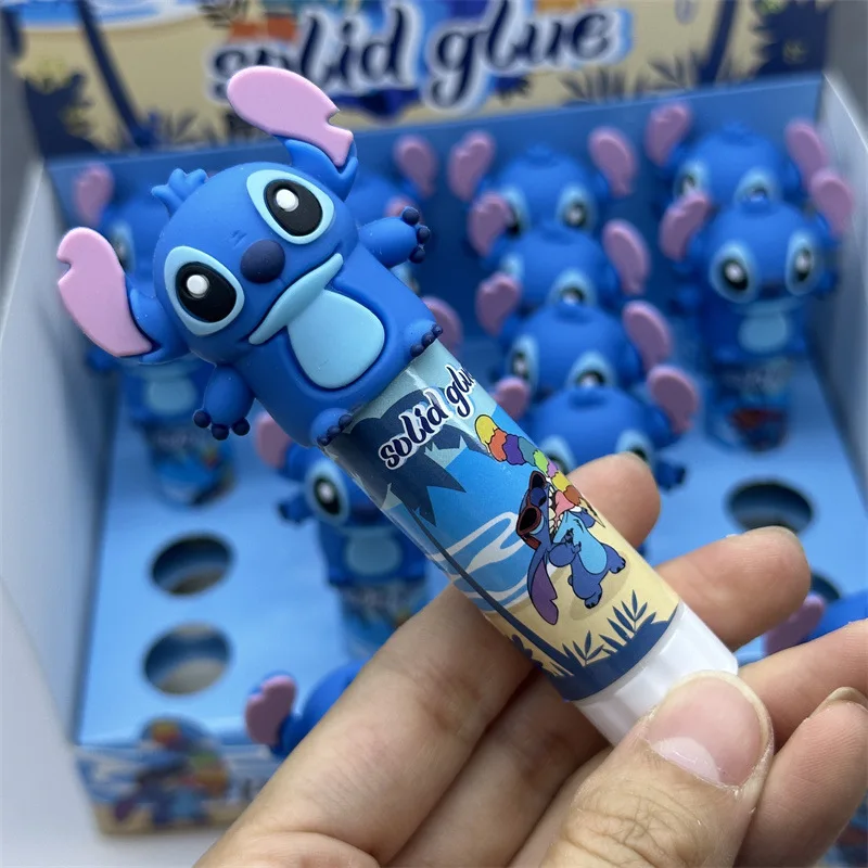 1/4Pcs Disney Stitch Solid Glue Cartoon DIY Handmade Rotating Glue Strong Viscosity Student Stationery School Supplies Glue Guns