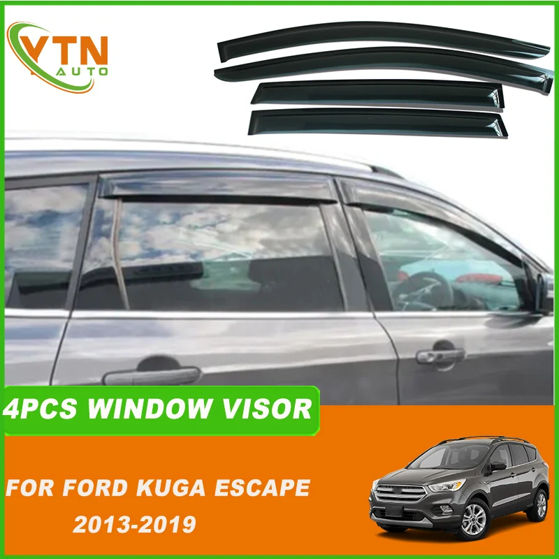 For Ford kuga Escape 2013 2014 2015 2016 2017 2018 2019 Window Visor Vent Awnings Rain Guard Deflector Shelters Car Stylings