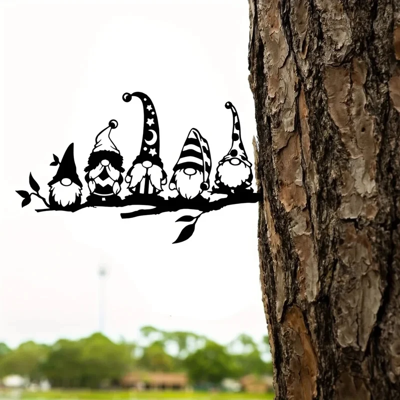 CIFBUY Add a Magical Touch to Your Garden with this 1pc Metal Branch Garden Gnome Mushroom Decoration for Garden Party Decor 1pc