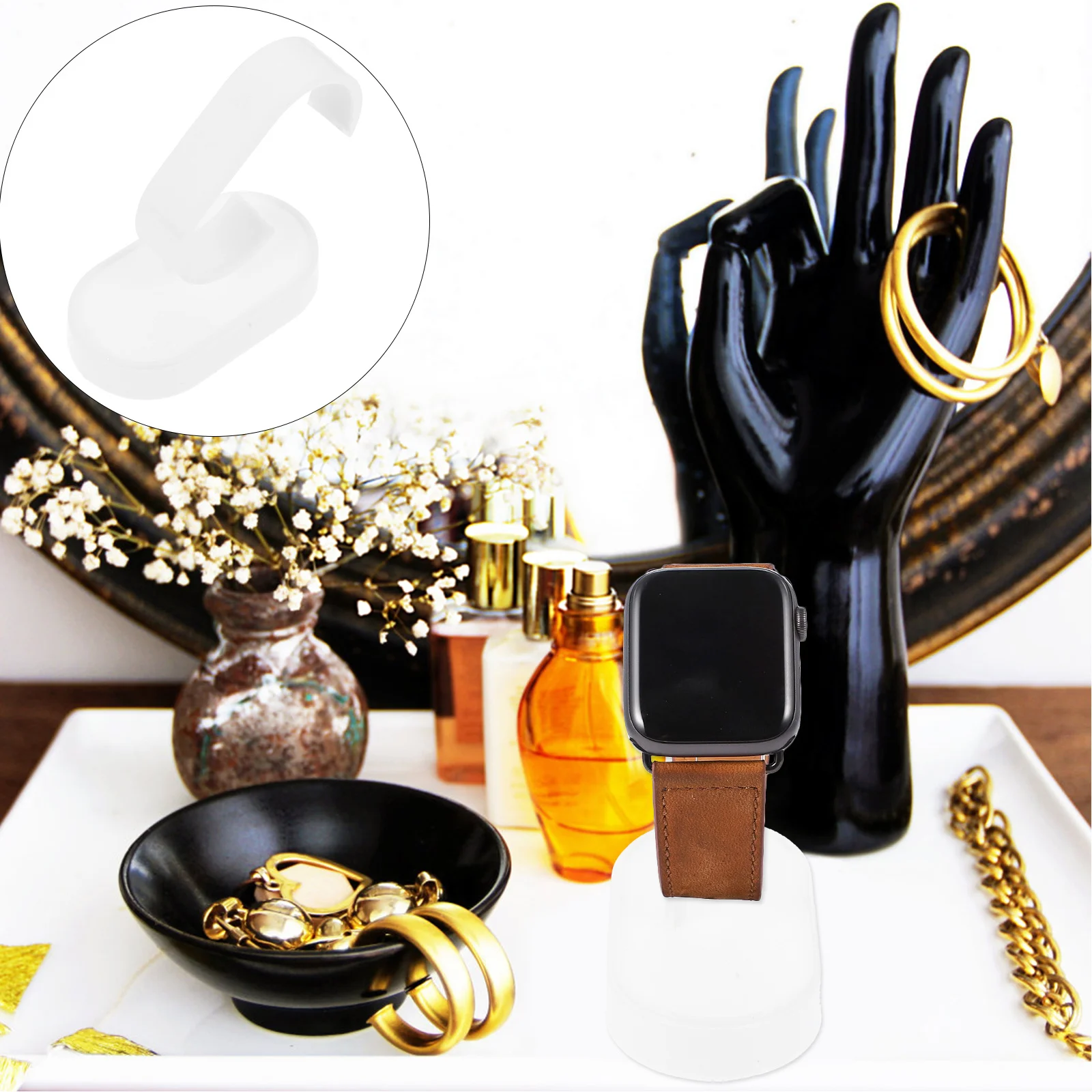 

10Pcs Watch Display Stands Stylish Plastic Watch Holders Stable Jewelry Display Rack for Bracelets Watches Bracelets Holder