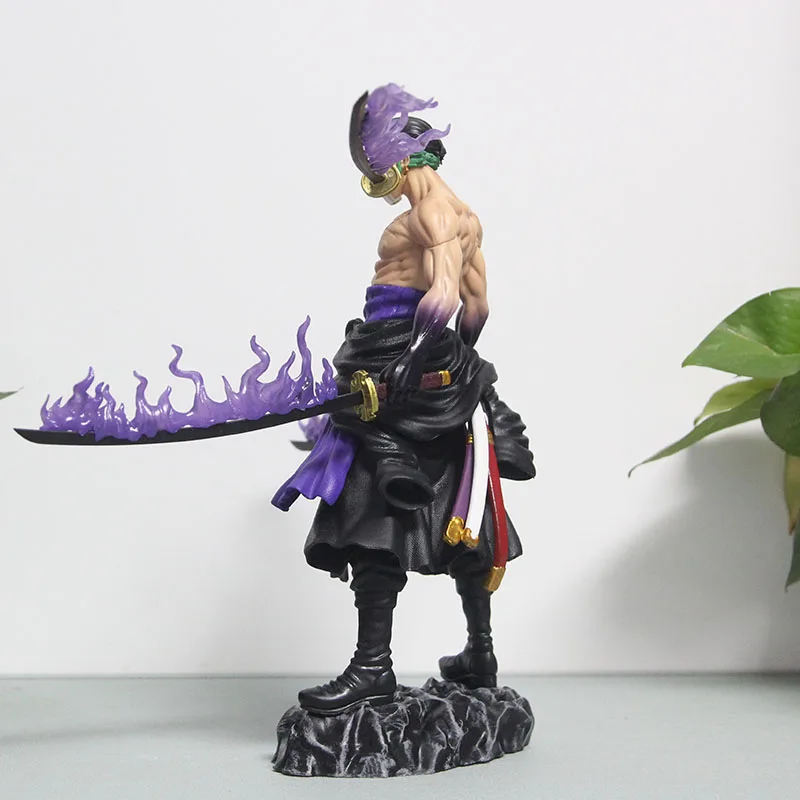 27cm ONE PIECE GK Roronoa Zoro Standing with Knife, Yama Santo-ryu Figure Model Ornaments Animation Peripherals Birthday Git Toy