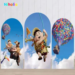 Up Pixar Arch Backdrop Polyester Cover Birthday Party Balloon Photograph Background Wedding Decoration Baby Shower Photo Booth